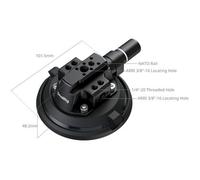 SmallRig 4122C 4 Supporto di montaggio della telecamera a ventosa per le riprese del veicolo