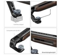 SmallRig 5250 Maniglia superiore in legno con attacco cold shoe