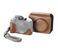 SMALLRIG 5385 - Set di custodie in pelle per Canon PowerShot V1, con custodia a portafoglio, cinturino da polso e paravento in pelliccia, portatile e protettiva, colore: marrone