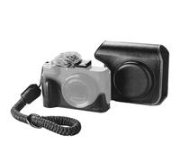 SMALLRIG 5386 - Set di borse in pelle per Canon PowerShot V1, con custodia a portafoglio e protezione antivento in pelliccia, portatile e protettivo (nero)