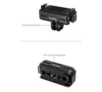 SmallRig 5890 Supporto adattatore pieghevole a sgancio rapido bidirezionale con attacco a 2 punte e foro filettato da 1/4 -20