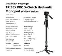 SmallRig 6286 Potato Jet TRIBEX PRO Monopod - Video Version