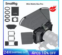 SmallRig 95mm Mini Matte Box Pro per obiettivi 67/72/77/82mm per fotocamera DSLR Mirrorless con vassoio filtro ad anello adattatore bandiera laterale e superiore
