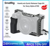 SmallRig A6700 Cage HawkLock Kit gabbia a sgancio rapido per Sony Alpha 6700 w Impugnatura in silicone, morsetto per cavo e piastra per Arca 5060
