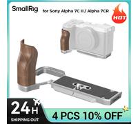 SmallRig A7C II / A7CR Impugnatura a forma di L per Sony Alpha 7C II / Alpha 7CR, con manico in legno, piastra a sgancio rapido per Arca