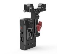 SMALLRIG Adattatore per Piastra Batteria con Attacco a V con Braccio di Estensione Doppio Morsetto per Asta da 15 mm - 3499