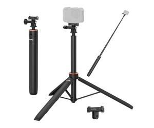 SMALLRIG Asta per selfie allungabile da 150 cm, treppiede per action camera, con adattatore bidirezionale a sgancio rapido per Osmo Action 6/Nano, supporto a 2 punte, vite da 1/4"-20 per Insta360-6363