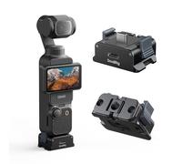 SMALLRIG Base di ricarica per DJI Osmo Pocket 3, dock di ricarica da tavolo in alluminio di tipo C con foro per vite da 1/4" e supporto pieghevole a due artigli per treppiedi/bastoni per selfie