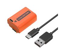 SMALLRIG Batteria per Sony ZV-E10/A7SII/A6500, 1030mAh USB-C Batteria a Ricarica Rapida per Sony A7RII, A7, A7S, A7R, A6400, A6500, A6300, A5000, A5100, A6000, RX10, Arancia - 4965