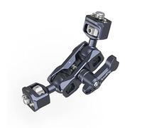 SMALLRIG Braccio Magico a Doppia Testa con Una Vite di Posizionamento da 3/8"-16 per ARRI e Una Vite da 1/4"-20, Max Carico 13,23 lbs/6kg, Realizzato in Lega di Alluminio e Acciaio Inossidabile - 3874