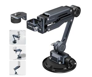 SMALLRIG Braccio Mini Assorbitore di Urto, Ventosa a Vuoto da 10 cm, Doppia Molla e Smorzamento Idraulico, Supporto per Auto per DJI Osmo Pocket 4 3/Action 6/5 Pro/4, per GoPro Hero 13/12/11, per
