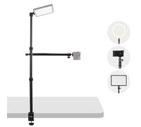 SMALLRIG Camera Desk Mount, Supporto da Tavolo con Braccio Magico, Supporto da Tavolo Regolabile per Fotocamera da 13"-35,4", Morsetto a C da Tavolo, Luce Anulare, Carico Massimo 10 kg - 3992