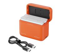 SMALLRIG Caricabatterie 2 Canali per Insta360 X5 1.3h - 5923 | Ricarica Rapida in 1, 2 Slot per Schede TF, Caricabatterie a 2 Canali per Insta360 X5, Arancione, Compatto, Leggero