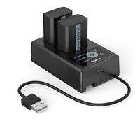 SMALLRIG Caricabatterie per Sony NP-FW50 Doppio Slot - 3818 | Per Sony ZV-E10, A6000, A6500, A7 II, A7R II, A7S II, RX10, carica rapida con LED