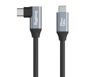 SMALLRIG Cavo Dati USB C a USB C da 1,97 Piedi/60 cm/23,6" (Da dritto ad Angolato), Cavo USB C 3.2 Gen 2x2, Trasferimento Dati ad Alta Velocità da 20 Gbps, Supporto Ricarica Rapida PD da 100 W - 4791