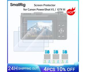 SmallRig Confezione da 3 pellicole protettive per Canon PowerShot V1 / G7X III, copertura in vetro temperato ultrasottile, bordo arrotondato 2.5D, antigraffio