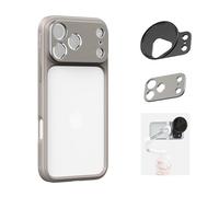 SMALLRIG Custodia FilMov per iPhone 17 Pro Grigio - 5791 | Design retro cavo, piastra posteriore per obiettivo, adattatore filtro 67 mm, per DJI, per Insta360