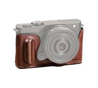 SMALLRIG Custodia in Mezza Pelle per Panasonic LUMIX S9, Stile Vintage con Impugnatura in Legno e Foro Filettato 1/4"-20 Incorporato - 4703