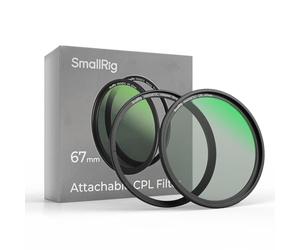 SMALLRIG Filtro Polarizzatore Circolare Magnetico da 67 mm + Anello Filtrante Filettato da 67 mm, Vetro Ottico HD Filtro Polarizzatore Circolare Multi Nano Rivestito a 28 Strati CPL Magnetico - 4582