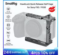 SMALLRIG FX3/FX30 HawkLock Quick Release Half Cage per Sony FX3 / FX30, con QR NATO Rail, Progettazione Modulare per Sony XLR Handle, Integrato Piastra a Sgancio Rapido per Arca - 4772
