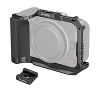 SMALLRIG Gabbia per fotocamera R50 V per Canon R50 V, impugnatura ergonomica in silicone, piastra a sgancio rapido per arca, foro filettato da 1/4"-20, fori da 3/8"-16 per ARRI, flash (nero) - 5427
