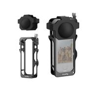 SMALLRIG Gabbia per Insta360 X4 Air, custodia protettiva in lega di alluminio con sgancio rapido, attacchi a slitta integrati e filettatura da 1/4", con copriobiettivo in silicone - 5939
