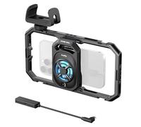 SmallRig Gabbia universale per telefono Hyper Chill Cooling per iPhone/Android, con dispositivo di raffreddamento attivo da 15 W e adattatore USB-C 2 in 1 e supporto per power bank, compatibile con