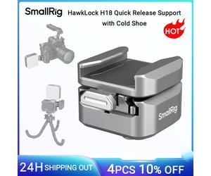 SmallRig HawkLock H18 Supporto a sgancio rapido con pattino freddo per luce LED Wideo, accessori per fotocamera con microfono -4500