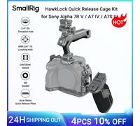 SmallRig HawkLock Kit gabbia avanzata a sgancio rapido per Sony Alpha 7R V / A7 IV / A7S III, con supporto per monitor con maniglia a morsetto per cavo