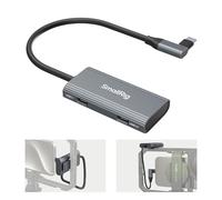 SMALLRIG Hub USB-C 4 in 1 con PD 100W, Audio 3.5mm - 4598 | Hub USB-C 4 in 1 con Cold Shoe, Hub Multiporta Type-C con PD 100 W/USB-C 3.1/USB-C 2.0, audio 3,5 mm