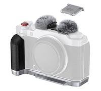 SMALLRIG Impugnatura L per fuji X-M5 Silicone Argento - 4875 | Piastra a Sgancio Rapido Integrata per Arca, Adattatore perSlitta Fredda (Argento, Maniglia Laterale in Silicone Leggero