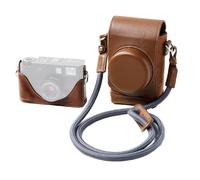 SMALLRIG Kit Custodia Pelle per fuji X Half Marrone - 5218 | borsa da trasporto completa in stile retrò, tracolla intrecciata (marrone, tasca percarte integrata