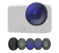 SmallRig Kit di filtri filettati per DJI Osmo Action 6, confezione da 4 filtri filettati CPL ND8 ND16 ND32 Action 6, riproduzione accurata dei colori con vetro ottico HD e copertura in silicone per