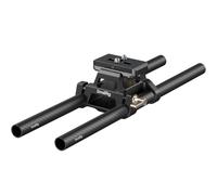 SMALLRIG Kit di Piastre di Montaggio con Piastra a Sgancio Rapido - 6761 | con doppie aste in fibra di carbonio da 30 cm (11,8"), leva regolabile, con fori filettati da 1/4"-20 e 3/8"-16