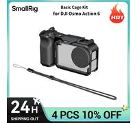SmallRig Kit Gabbia Base per DJI Osmo Action 6 per Fotografia di Strada con Impugnatura e Cinghia da Polso, Strumento Integrato per Serraggio Rapido e Facile