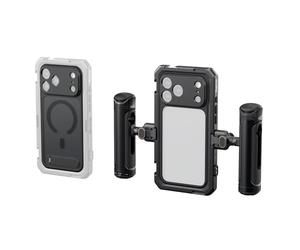 SMALLRIG Kit per doppia gabbia video per iPhone 17 Pro, supporto per telefono con maniglia laterale a sgancio rapido wireless, attacco a T da 17 mm e piastra posteriore per obiettivo - 5540