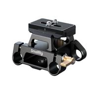 SMALLRIG Kit piastre di montaggio universali con doppio morsetto per asta da 15 mm per fotocamere, piastra a sgancio rapido integrata per Arca-Swiss, con fori filettati da 1/4"-20 e 3/8"-16 - 5365