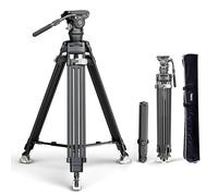 SMALLRIG Kit Treppiede AD-120 Carbonio 77" 6 Livelli - 4463 | Piastra a Sgancio Rapido a Doppia Modalità, AD-120 FreeBlazer Kit Treppiede Video in Fibra di Carbonio