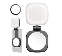 SMALLRIG Luce Magnetica per Selfie per iPhone, Luce per Telefono con Specchio, Attacco Istantaneo per MagSafe, per Selfie, Videoconferenza, Vibe P48 Nero - 4656