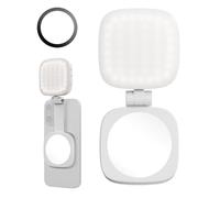SMALLRIG Luce Magnetica Selfie per iPhone con Specchio - 4933 | Attacco Istantaneo per MagSafe, Videoconferenza, Vibe P48 Bianco, Luce per Telefono, Luce Magnetica per Selfie per iPhone