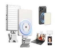 SMALLRIG M3 Luce LED Magnetica per Selfie e Video con clip, 120 LED, Batteria Ricaricabile da 2000 mAh, CRI90+, 2700K-6500K, Illuminazione di Riempimento Portatile per iPhone, iPad, Laptop - 5640