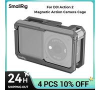 SmallRig Magnetic Action Camera Cage per DJI Action 2 Sports Camera Full Cage con supporto per blocco a sgancio rapido microfono a luce LED
