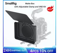 SmallRig Matte Box con morsetto regolabile e kit VND con paraluce con bandiera superiore, per fotocamere DSLR mirrorless, 67-82 mm regolabile -4411