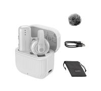 SMALLRIG Microfono Wireless S70-C1 (1 Trasmettitore + 1 Ricevitore + Custodia di Ricarica), compatto USB-C per Smartphone Android/Fotocamere/Action camera, 20 Ore di Autonomia, Bianco - 5719