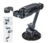 SMALLRIG Mini braccio ammortizzatore, ventosa a vuoto da 4 pollici, doppia molla e smorzamento idraulico, supporto da auto per DJI Osmo Pocket 4 3/Action 6/5 Pro/4, per GoPro Hero13/12/11, per