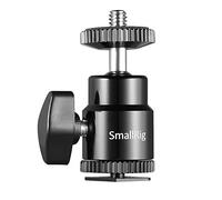 SMALLRIG Mini testa a sfera girevole a 360°, supporto a testa a sfera con carico massimo 3 kg/6,6 libbre con adattatore rimovibile per slitta calda da 1/4" per supporto leggero monopiede DSLR - 761