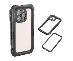 SMALLRIG Mobile Video Cage Basic Edition per iPhone 16 Pro Max con Piastra Posteriore per Obiettivo T-mount, Telaio Morbido in TPU, per Riprese Video, Streaming Live e Riprese Cinematografiche - 5006