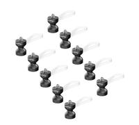SMALLRIG Morsetto per Cavi con Cinghia Elastica in Silicone, Vite Integrata da 1/4"-20 e foro Filettato, per Treppiedi, Gimbal, Basi di Montaggio e Gabbie (10 Pezzi, Nero) - 6527