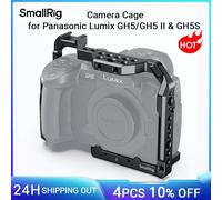 SmallRig per gabbia per fotocamera Panasonic Lumix GH5 /GH5S con fori per filettature da 1/4 '3/8' e Kit per binario NATO per montaggio su piastra per scarpe fredde 2646