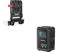 SMALLRIG Piastra Batteria con Montaggio a V con Doppio Morsetto per Asta da 15 mm 3016+SMALLRIG V Mount Batteria X99, Batteria V Mount 99Wh
